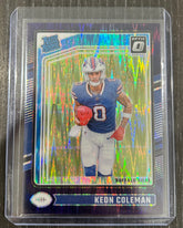 Keon Coleman Rated Rookie Purple Shock